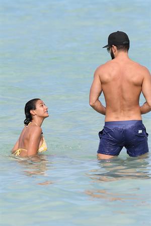 Emmanuelle Chriqui Bikini candids in Miami, 29 Aug 2013 