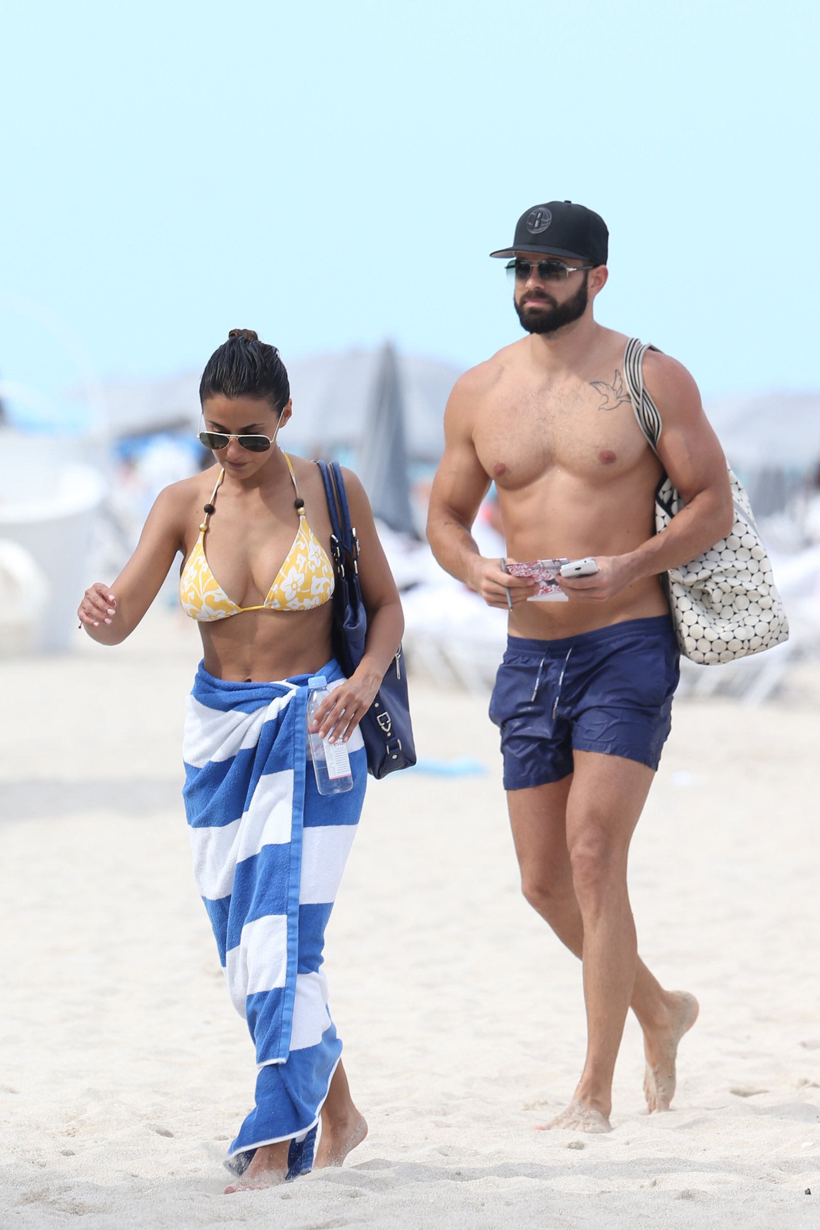 Emmanuelle Chriqui Bikini candids in Miami, 29 Aug 2013 