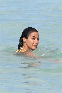 Emmanuelle Chriqui Bikini candids in Miami, 29 Aug 2013 