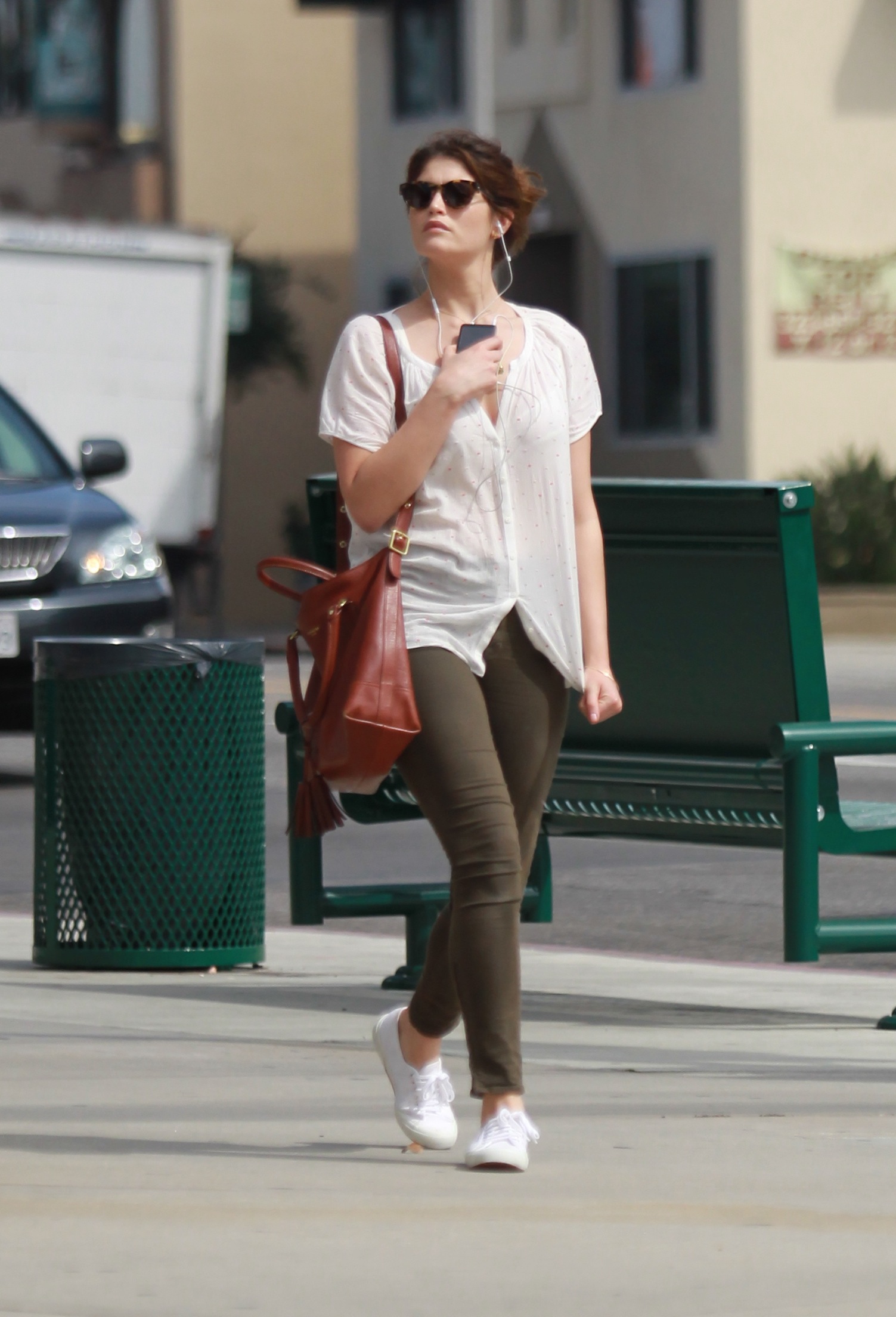 Gemma Arterton enjoys a stroll in Los Angeles on March 30, 2013