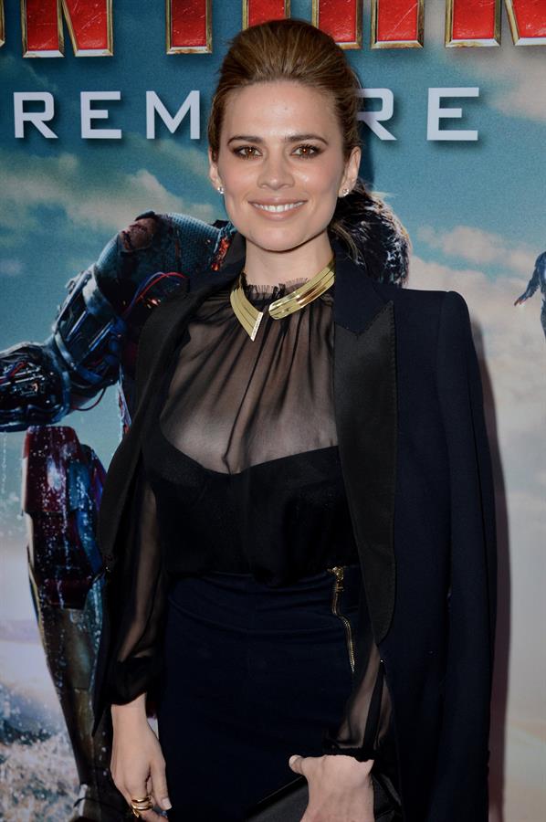 Hayley Atwell attending the  Iron Man 3  - Los Angeles Premiere, April 24, 2013