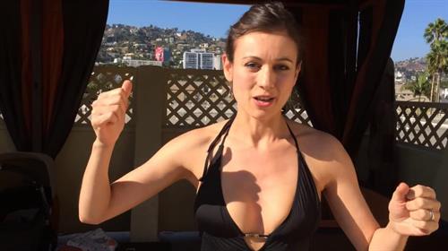 Marie Ange Casalta in a bikini