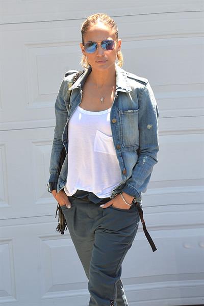 Jennifer Lopez leaves a private party in Brentwood on August 10, 2014
