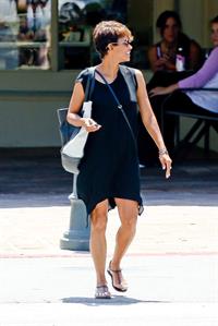 Halle Berry at local nail spa in Malibu August 12, 2014