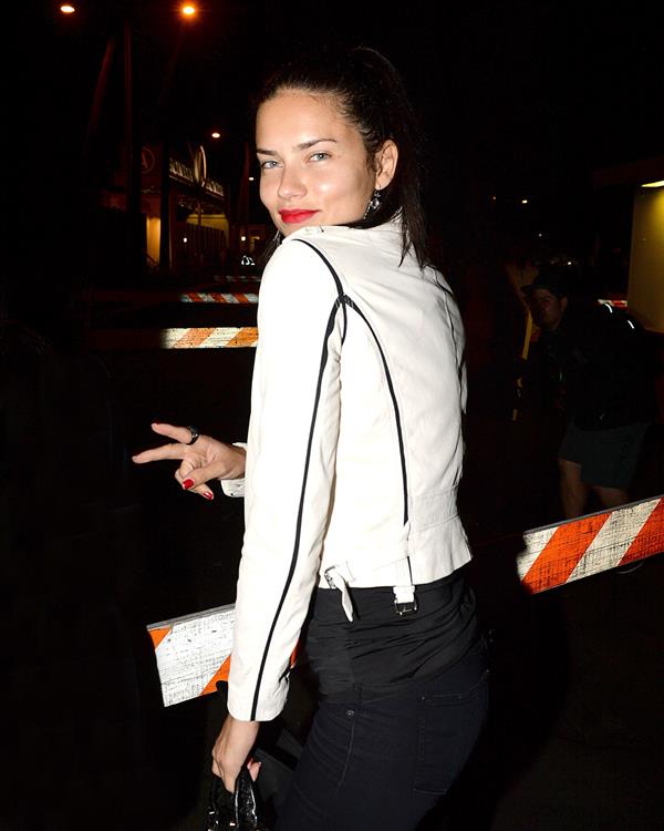 Adriana Lima goes to the Rihanna And Eminem Concert August 7, 2014