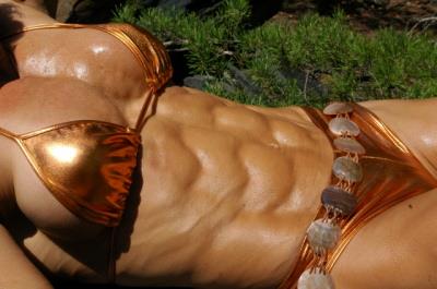 Lisa Aukland in a bikini