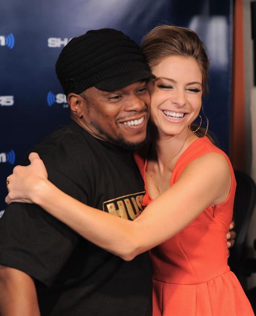 Maria Menounos visiting SiriusXM studios in New York City on  August 5, 2014
