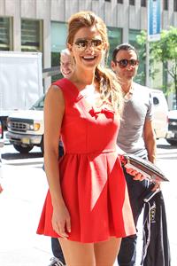 Maria Menounos visiting SiriusXM studios in New York City on  August 5, 2014