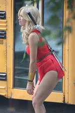 Ashley Benson on the set of Pixels in Toronto on August 7, 2014