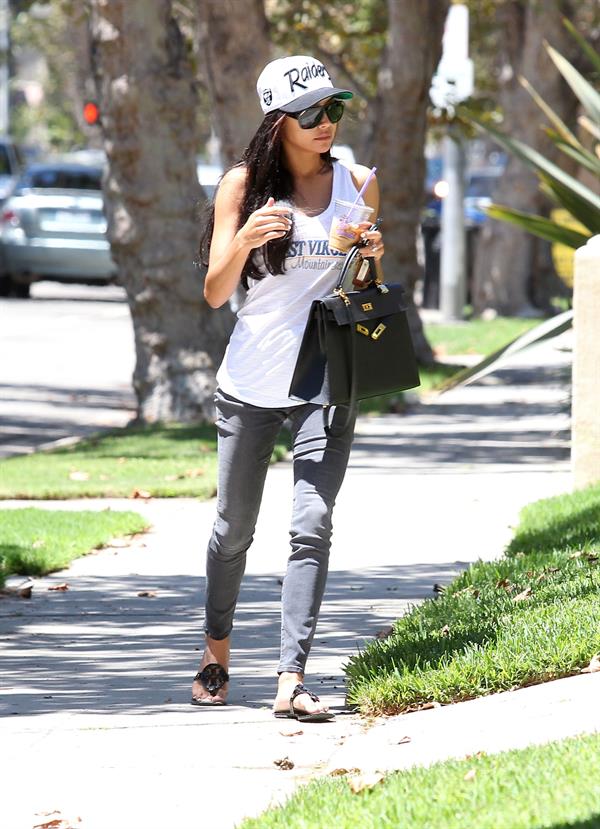Naya Rivera on her way to a friends house in West Hollywood August 05, 2014