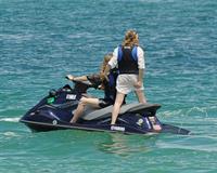 Chloe Grace Moretz candids in a Black Bikini in Miami Beach