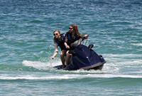 Chloe Grace Moretz candids in a Black Bikini in Miami Beach