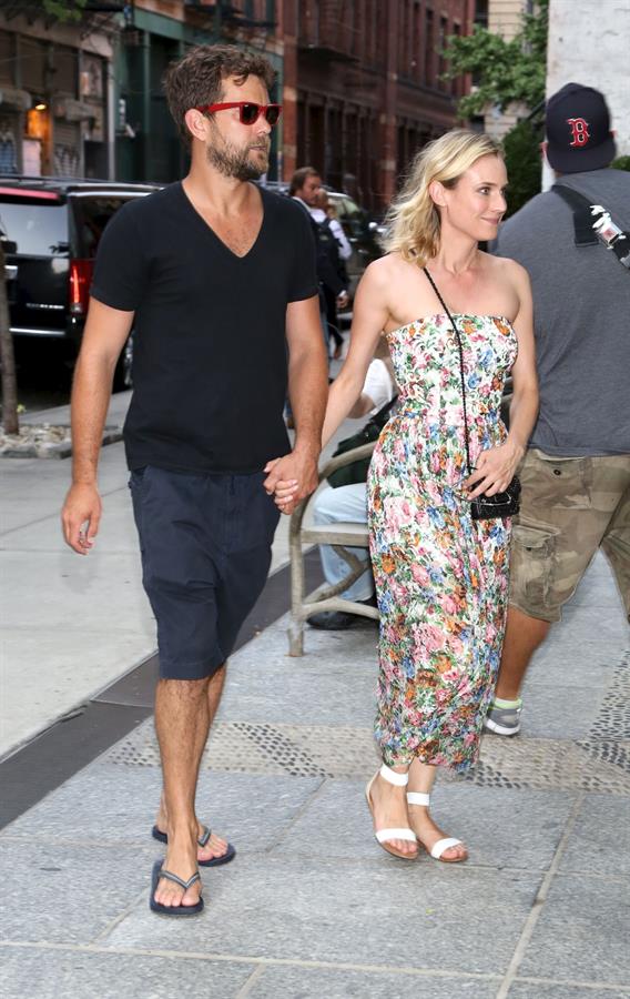 Diane Kruger and Joshua Jackson out and about in New York City August 05, 2014