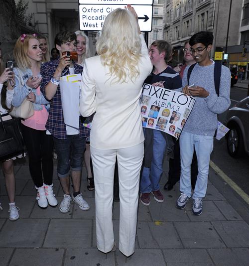 Pixie Lott at her album launch party in London on August 5, 2014