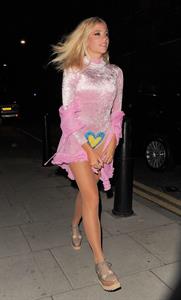 Pixie Lott leaving Freedom Bar in London, England on July 30, 2014