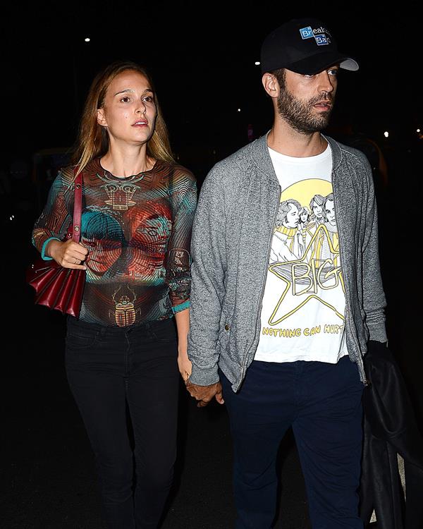 Natalie Portman at Jay Z and Beyonce concert at Rose Bowl August 2, 2014