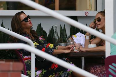 Jennifer Lopez and Leah Remini shopping at Fred Segal in Los Angeles on July 30, 2014