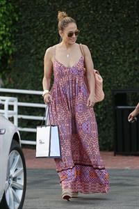 Jennifer Lopez and Leah Remini shopping at Fred Segal in Los Angeles on July 30, 2014