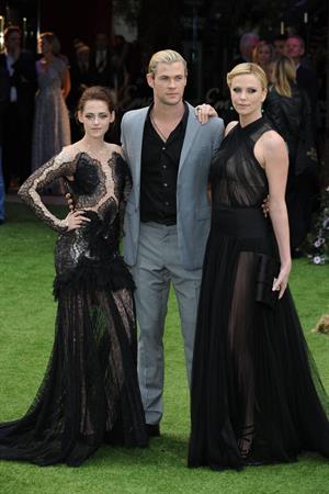 Charlize Theron and Kristen Stewart at the  Snow White And The Huntsman  World Premiere, May 14, 2012