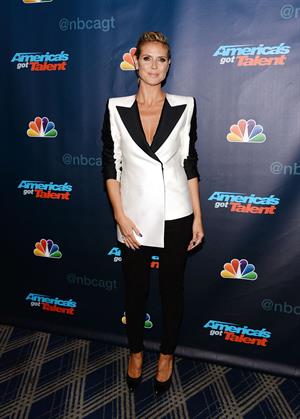Heidi Klum attending America's Got Talent Season 8 at Radio City Music Hall in New York on August 7, 2013