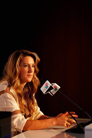 Victoria Azarenka before the Start of the WTA Championships October 21, 2013 