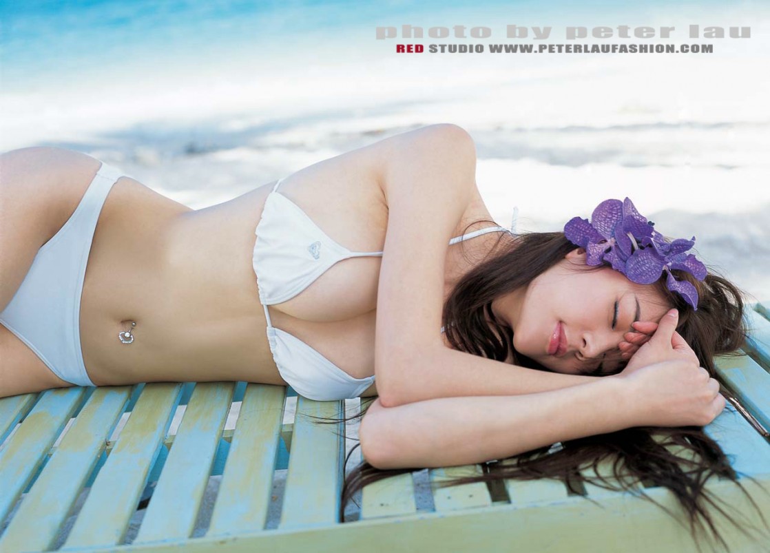 Zhou Wei Tong in a bikini