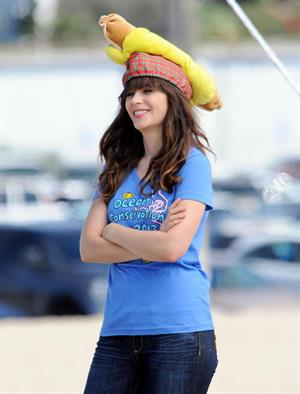 Zooey Deschanel – “New Girl” set in Malibu 10/7/13  