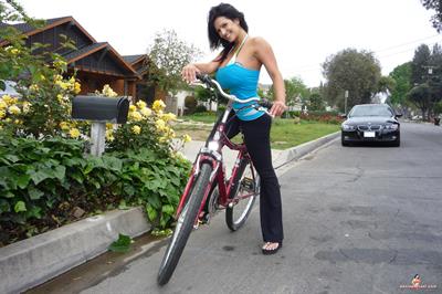 Denise Milani Snapshots - Bicycle