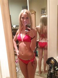 Anonymous in a bikini taking a selfie