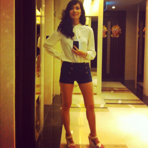 Celina Jade taking a selfie