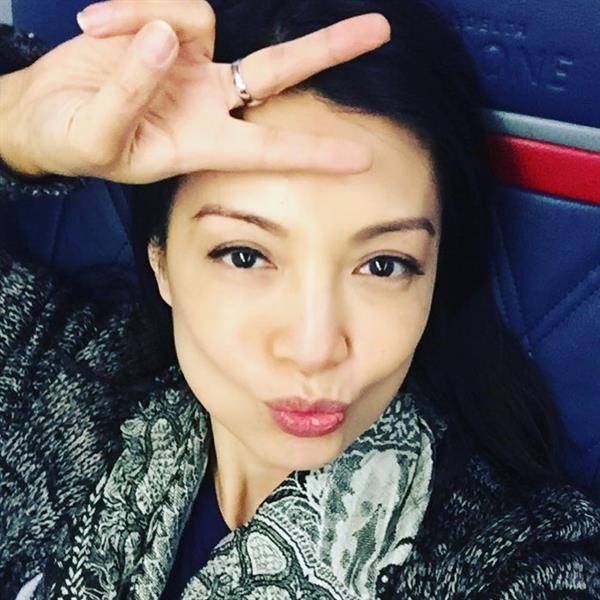 Ming-Na Wen taking a selfie