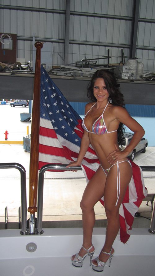 Michelle Lewin in a bikini