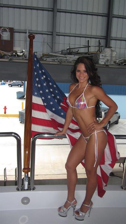 Michelle Lewin in a bikini