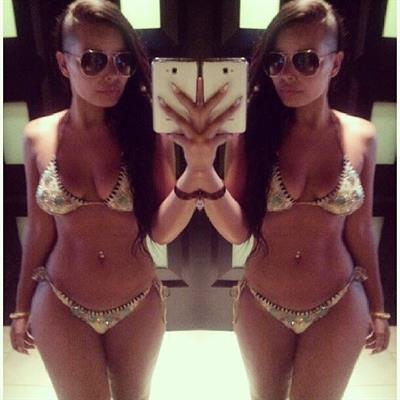 Heather Jayne Elrick-Tobin in a bikini