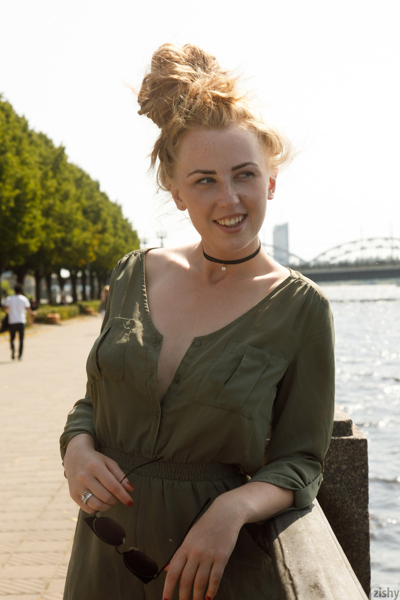 Helene Trobec Flashing her Boobs