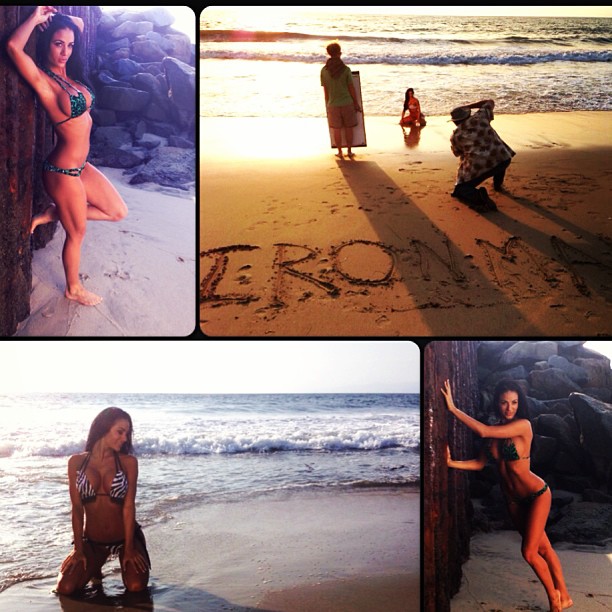 Abbie Burrows in a bikini