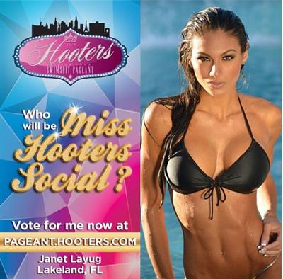 Janet Layug in a bikini