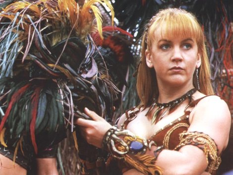 Renee O'Connor in a bikini