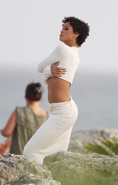 Rihanna poses on a photoshoot in Barbados - August 4, 2013 