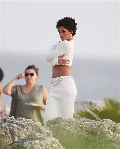 Rihanna poses on a photoshoot in Barbados - August 4, 2013 