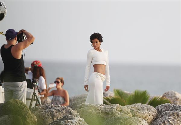 Rihanna poses on a photoshoot in Barbados - August 4, 2013 