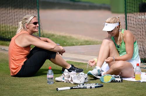 Sabine Lisicki During a Practice Session Wimbledon Lawn Tennis Championships in London 05.07.13 