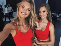 Josephine Skriver taking a selfie