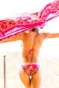 Josephine Skriver in a bikini - ass