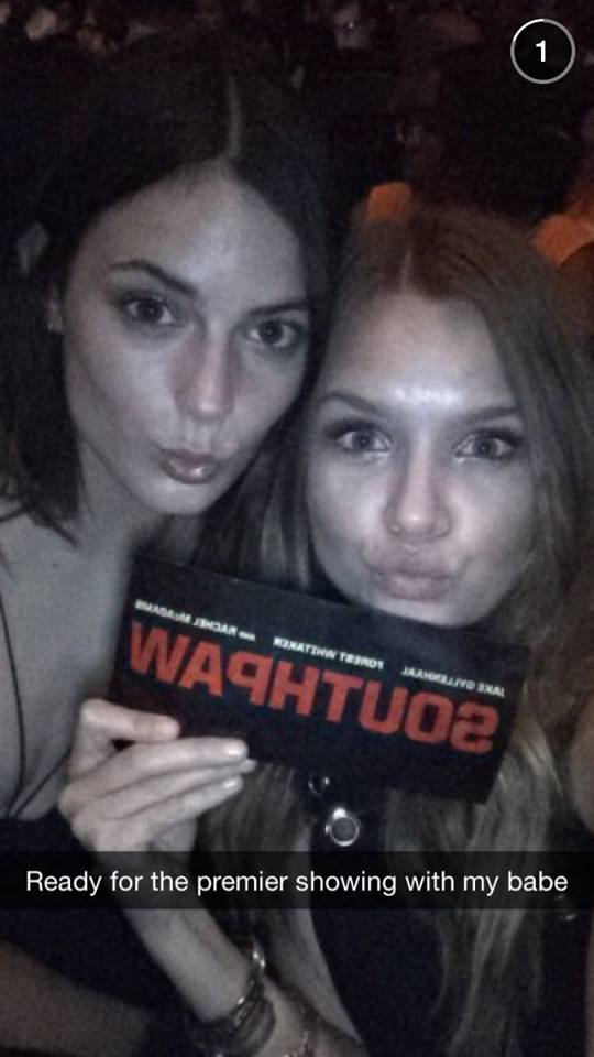 Josephine Skriver taking a selfie