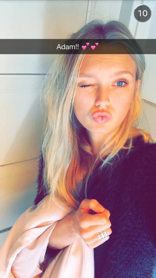 Romee Strijd taking a selfie
