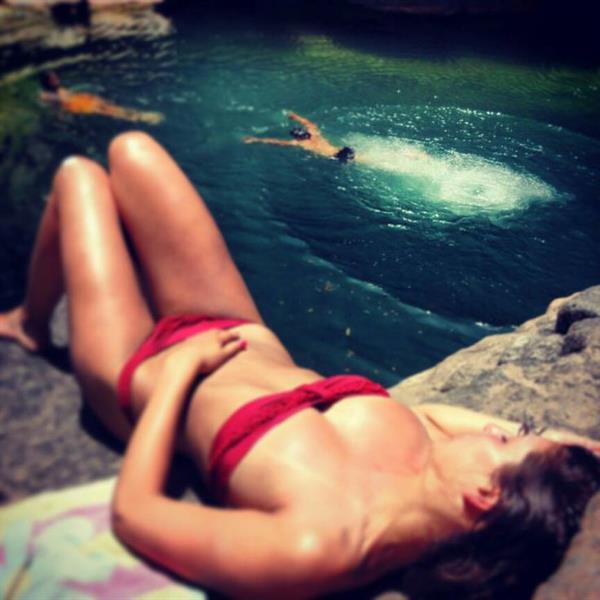 Laury Thilleman in a bikini
