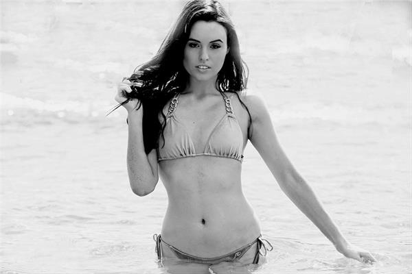 Hayley Hughes in a bikini