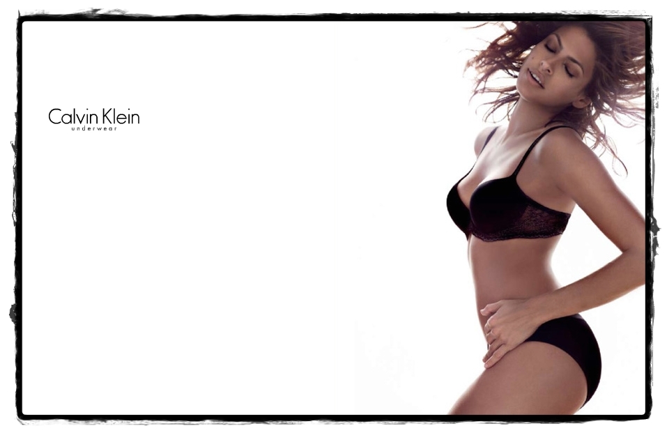 Eva Mendes in a bikini in lingerie