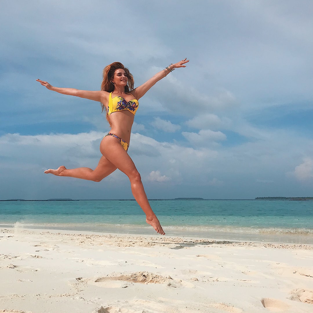 Tatiana Kotova in a bikini